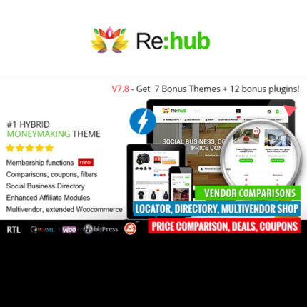 REHub - Price Comparison, Multi Vendor Marketplace Wordpress Theme